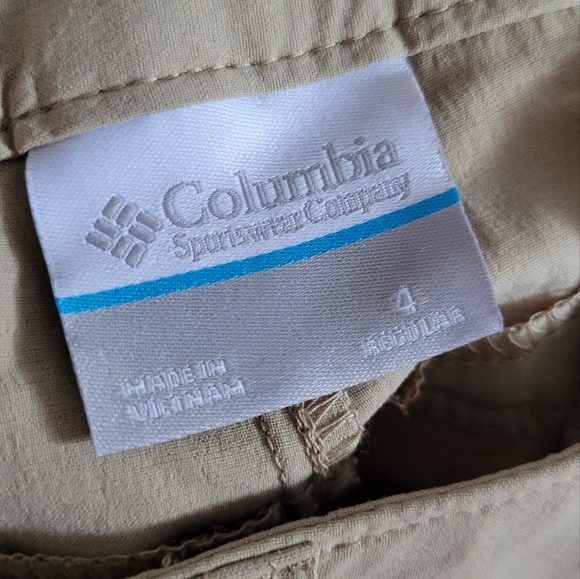 NWT Columbia womens convertible cargo pants | zip off pants - size 4 | beige - Picture 14 of 16